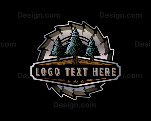 Sawmill Tree Carpentry Logo