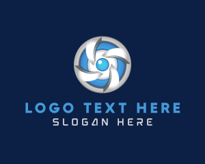 3D Metallic Turbine logo