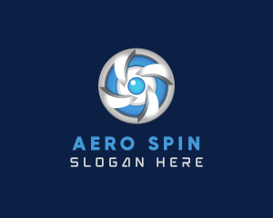 3D Metallic Turbine logo design