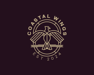 Winged Eagle Crest logo design