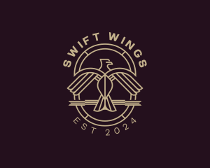 Winged Eagle Crest logo design