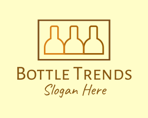 Brown Beer Bottle Stack logo