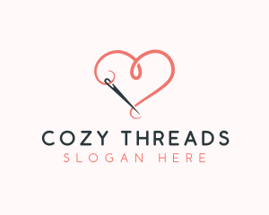 Needle Heart Crochet logo design