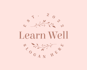 Beauty Wellness Wordmark logo design