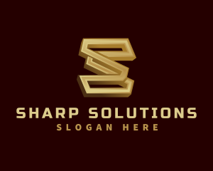 Metal Fabrication Letter S logo design