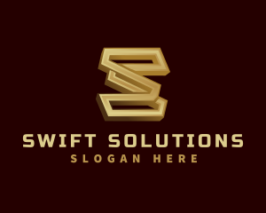 Metal Fabrication Letter S logo design