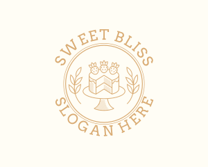 Strawberry Sweet Cake logo design