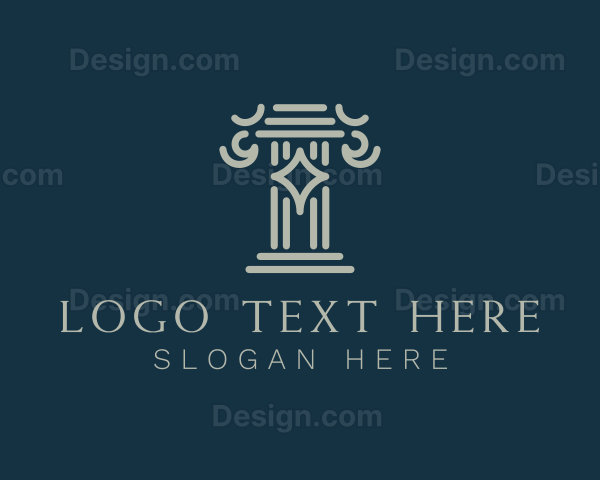 Ancient Architecture Pillar Logo