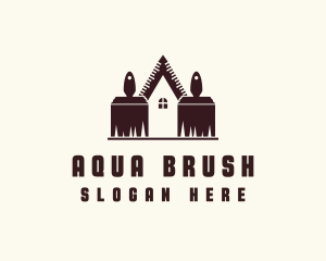 Paint Brush House Repair logo design