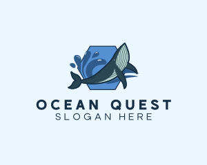 Hexagon Marine Whale  logo