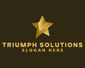 Premium Star Letter V logo