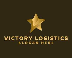 Premium Star Letter V logo