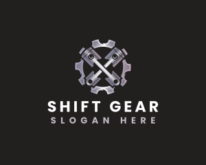 Piston Gear Repair logo design