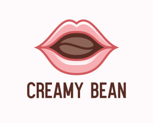 Coffee Bean Lip logo design