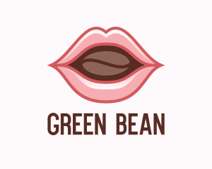 Coffee Bean Lip logo design