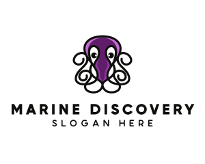 Marine Octopus Tentacles logo design