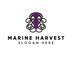 Marine Octopus Tentacles logo design