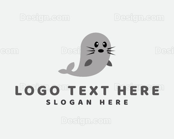 Cute Baby Sea Lion Logo