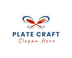 Drone Flying Utensils logo design