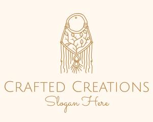 Nature Boho Macrame Dreamcatcher logo design