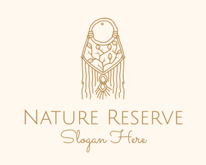 Nature Boho Macrame Dreamcatcher logo design