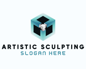 Digital Programming Cube  logo design