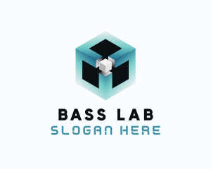 Digital Programming Cube  logo design