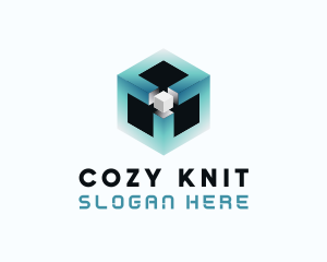 Digital Programming Cube  logo design