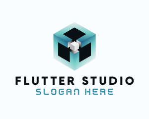 Digital Programming Cube  logo design