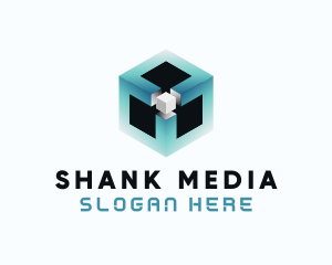 Digital Programming Cube  logo design