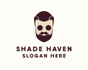 Hipster Sunglasses Man  logo design