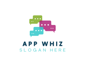 Messaging Bubble Application logo design