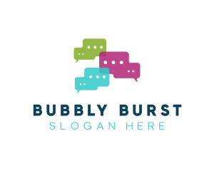 Messaging Bubble Application logo design