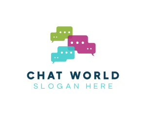 Messaging Bubble Application logo design