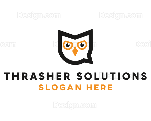 Owl Chat Bubble Logo