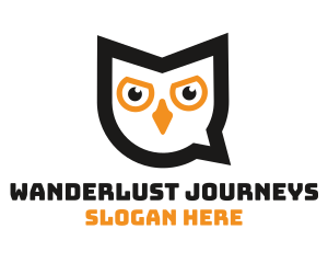 Owl Chat Bubble Logo