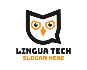 Owl Chat Bubble logo
