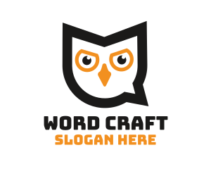 Owl Chat Bubble logo