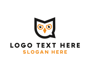 Owl Chat Bubble logo