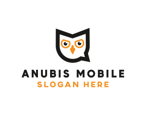 Owl Chat Bubble logo design