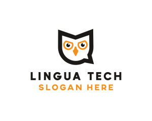 Owl Chat Bubble logo