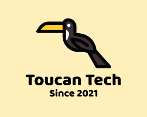 Perched Toucan Bird logo design