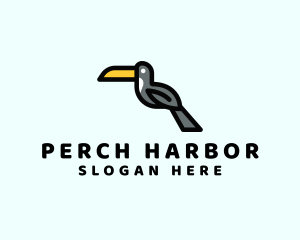 Perched Toucan Bird logo