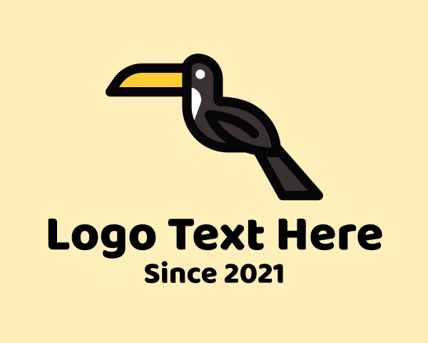 Perched Toucan Bird logo