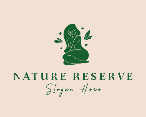 Natural Naked Woman logo design