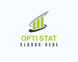 Arrow Graph Statistics logo design