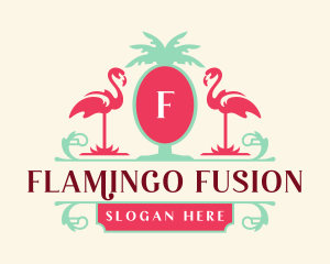 Tropical Flamingo Crest logo