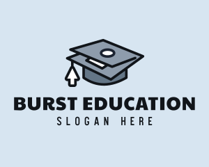 Laptop Mortarboard Education logo design