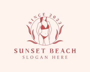 Natural Female Bikini logo design