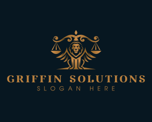 Griffin Scale Justice logo design